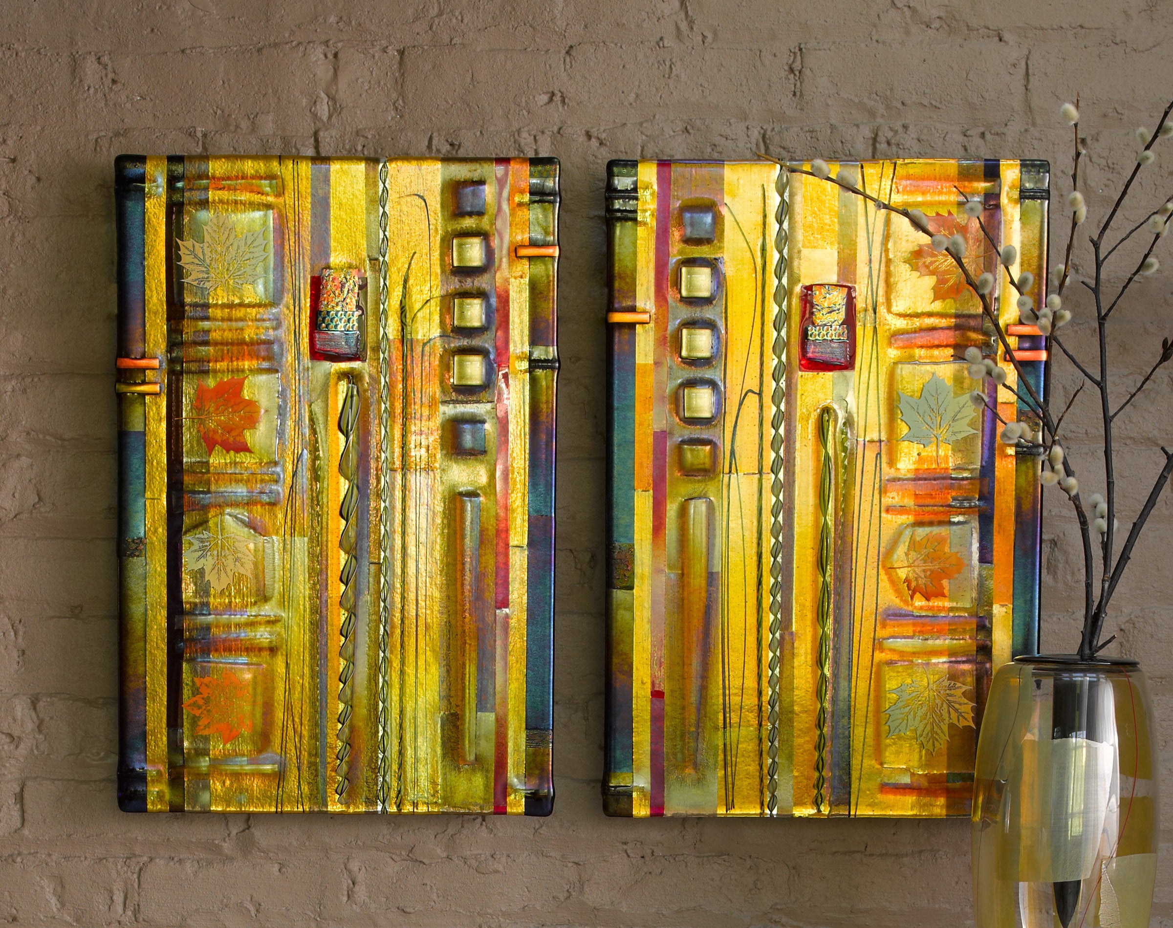 Amber Leaf Panels