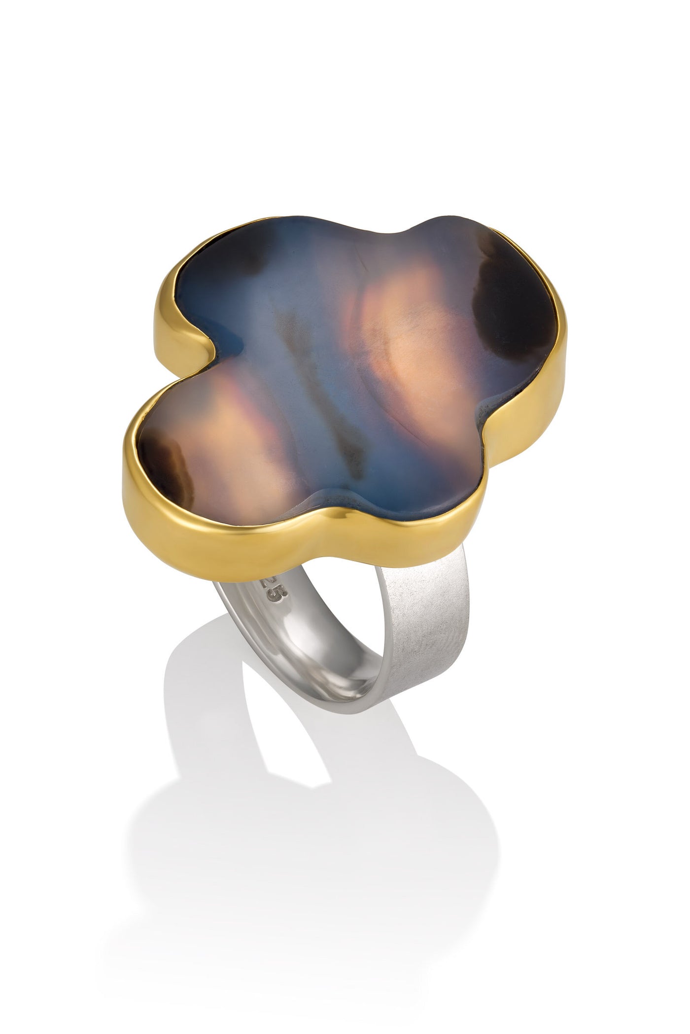 Amoeba Agate Ring
