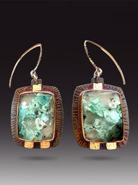 Mystery Blue Flowers Earrings
