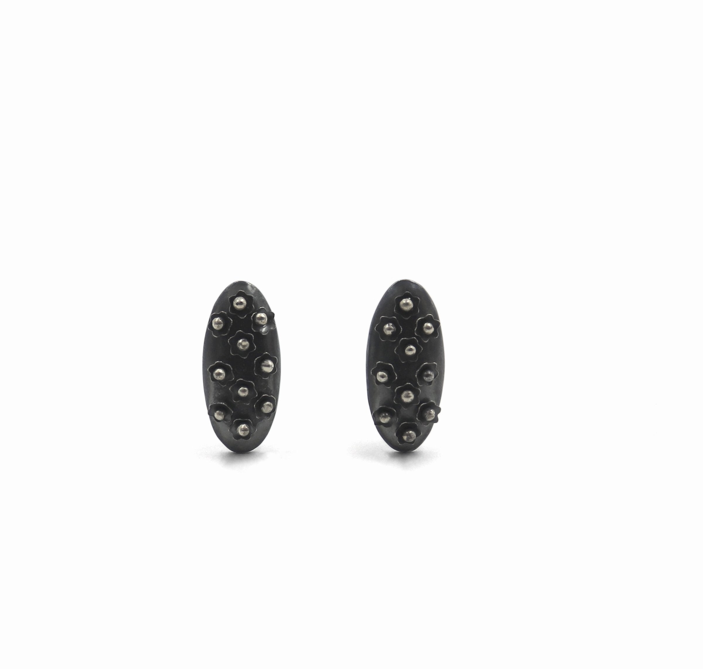 Wee Bud Elliptical Cluster Earrings
