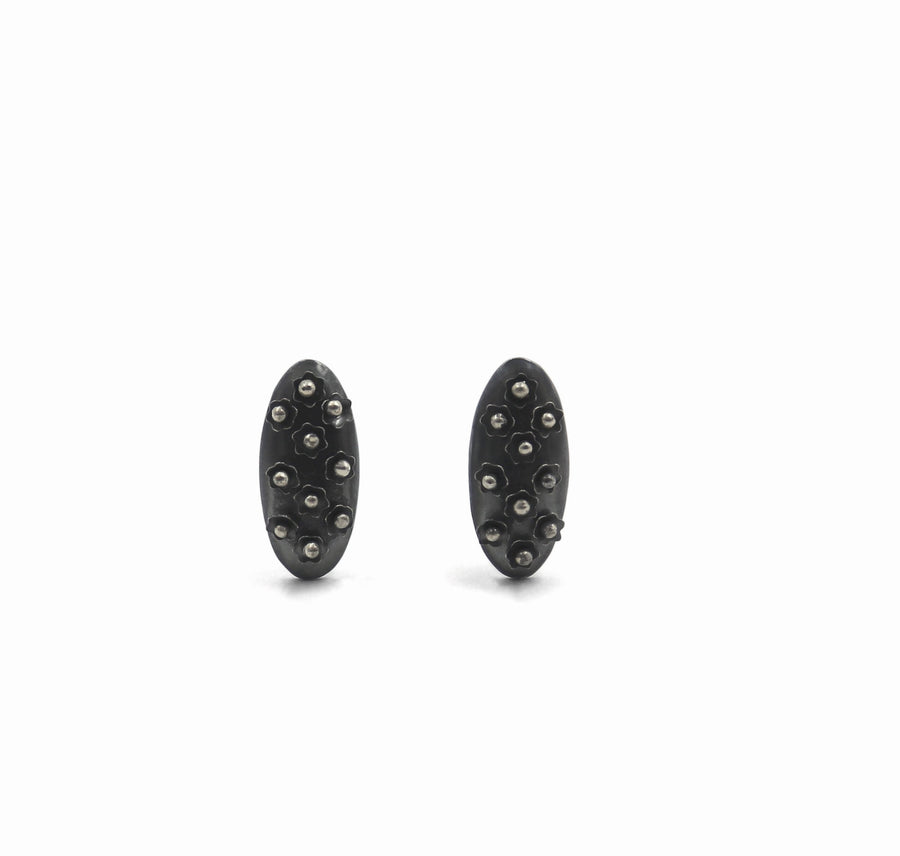 Wee Bud Elliptical Cluster Earrings