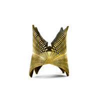 gold metallic leather
