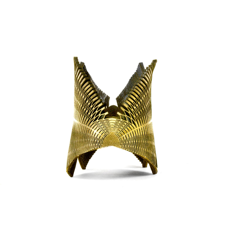 gold metallic leather