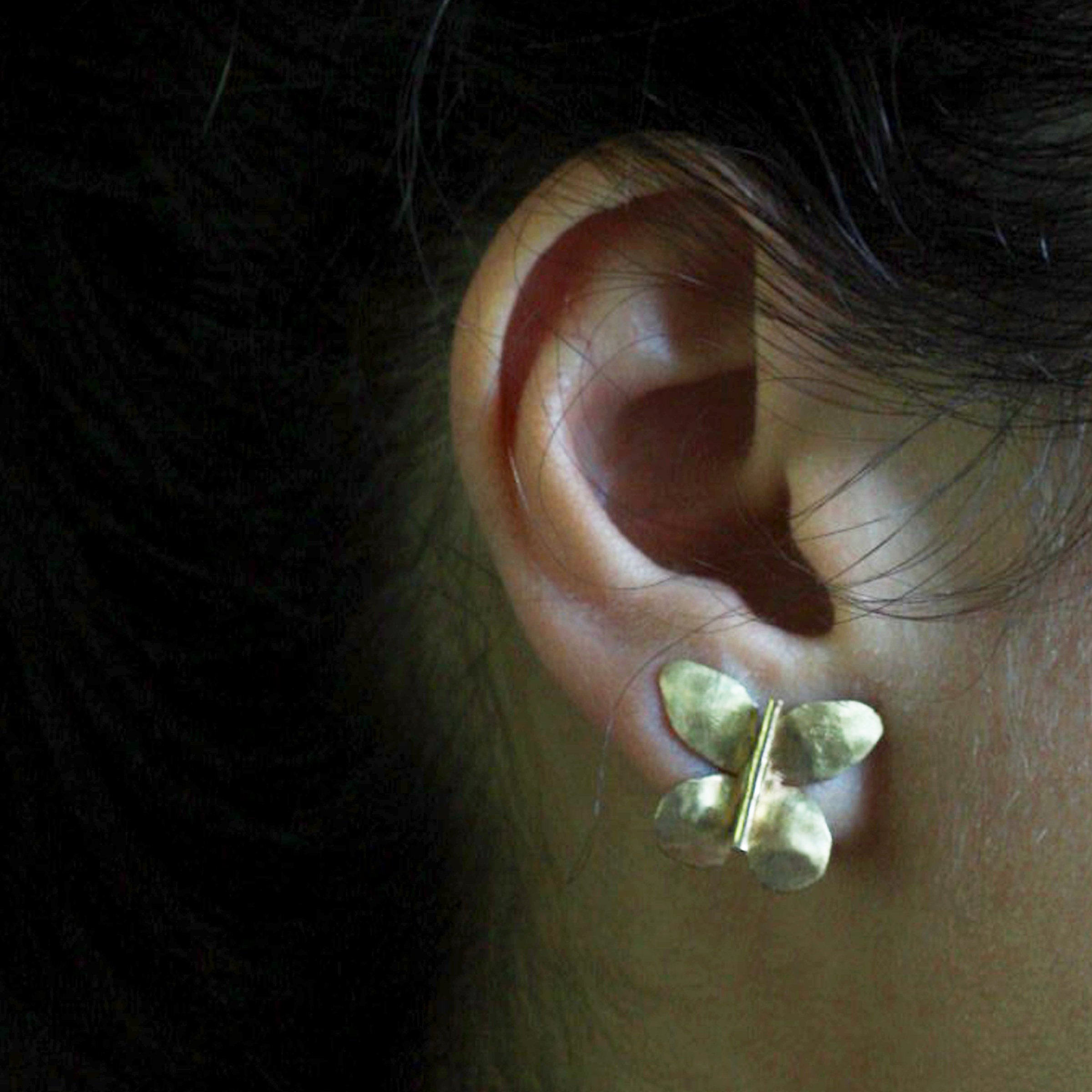 Petite Butterfly Bronze Earrings