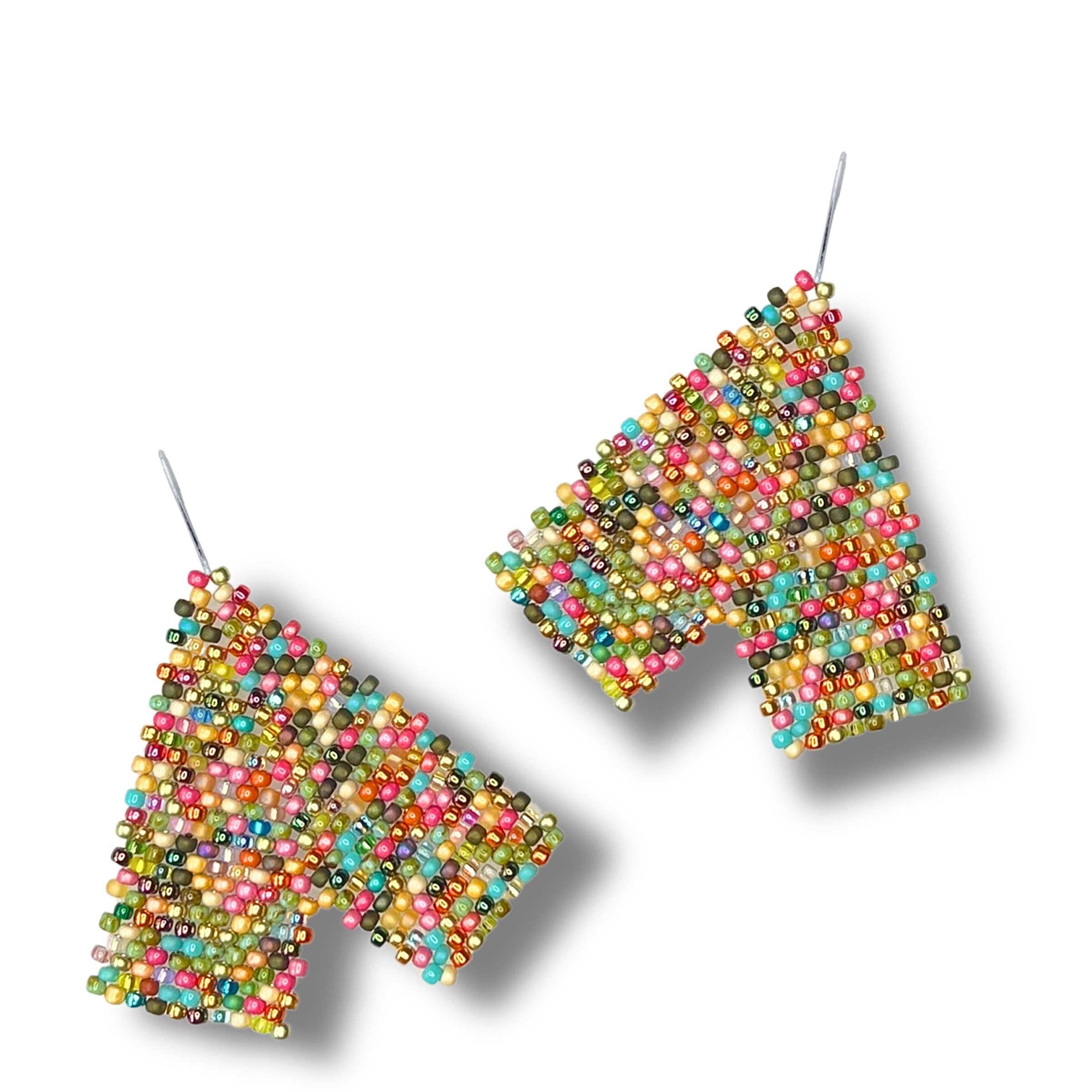Confetti Bead-Woven Earrings