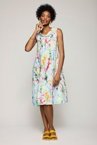 Linen Watercolor Dress