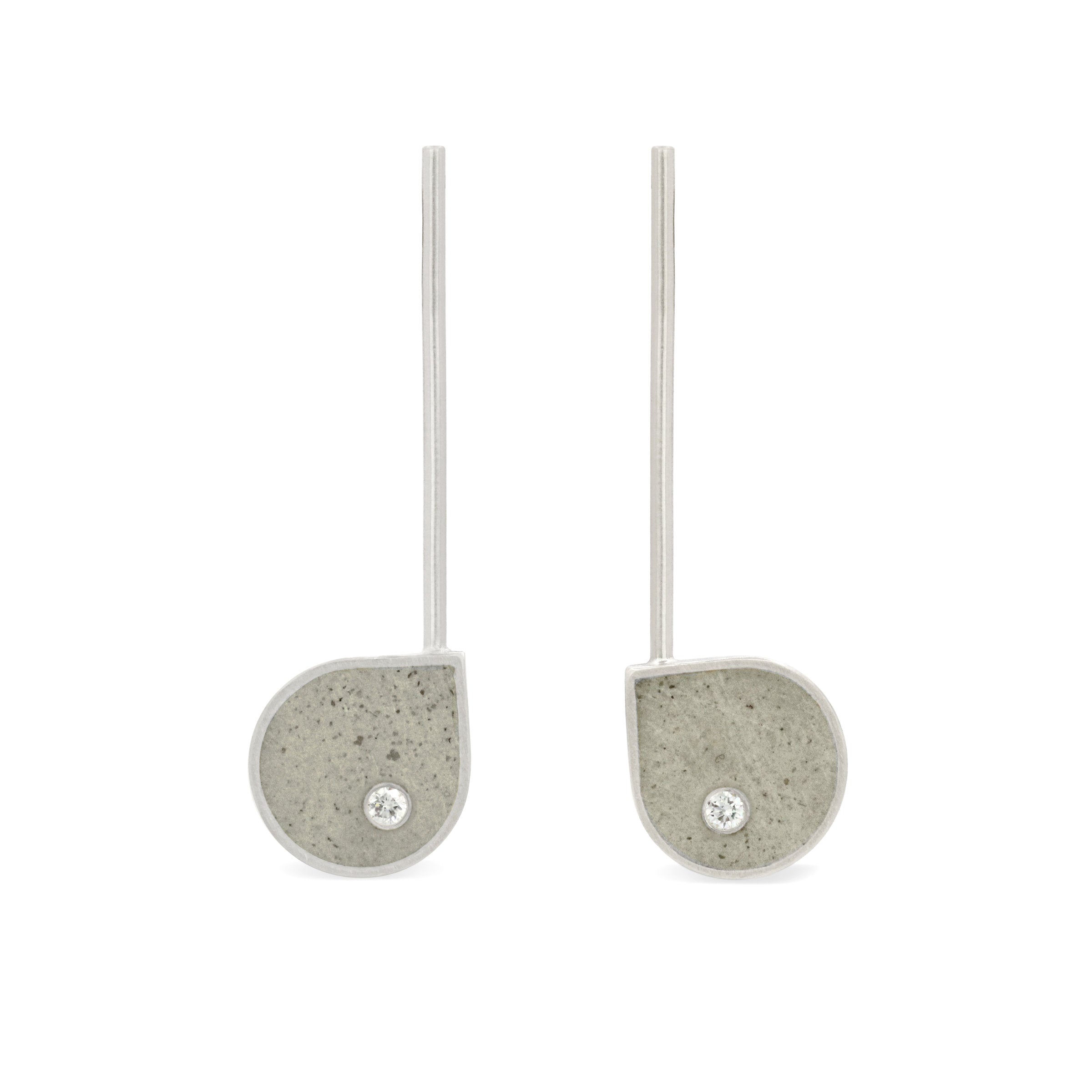 Sterling Silver with Gray Concrete