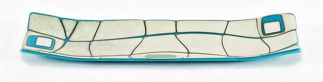 ivory on turquoise