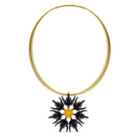 Gold Cornflower Pendant