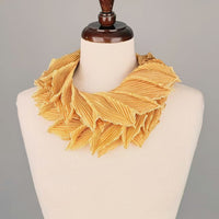 Feathered Pleated Scarf