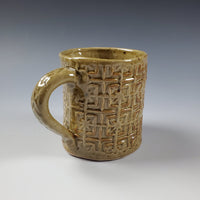 Amber Celadon Handbuilt Mug