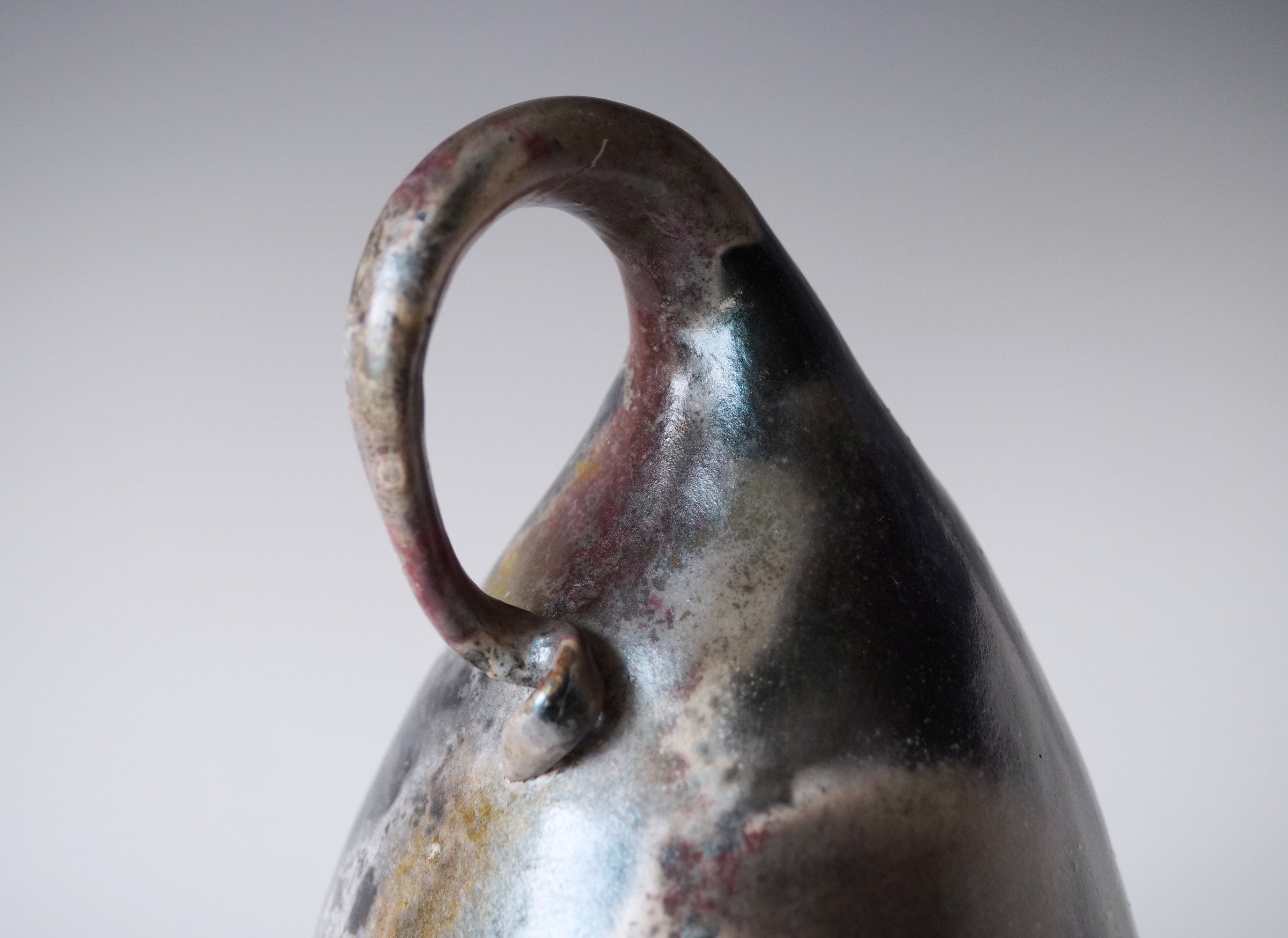 Handmade Pit Raku Vessel