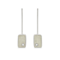 Sterling Silver with White Concrete