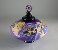Color Field Lidded Disk in Deep Purple