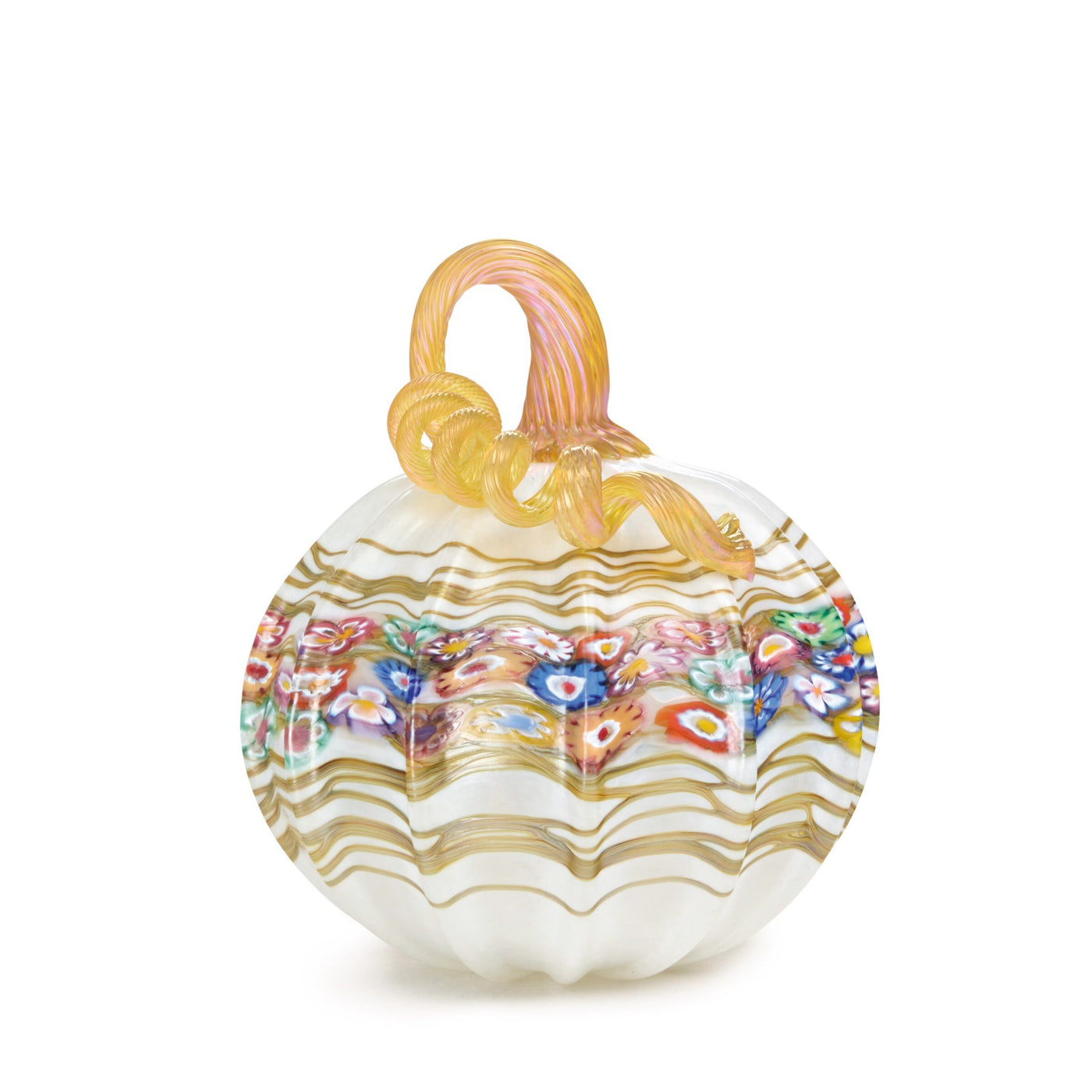 Floral Vines Pumpkin in Opal White