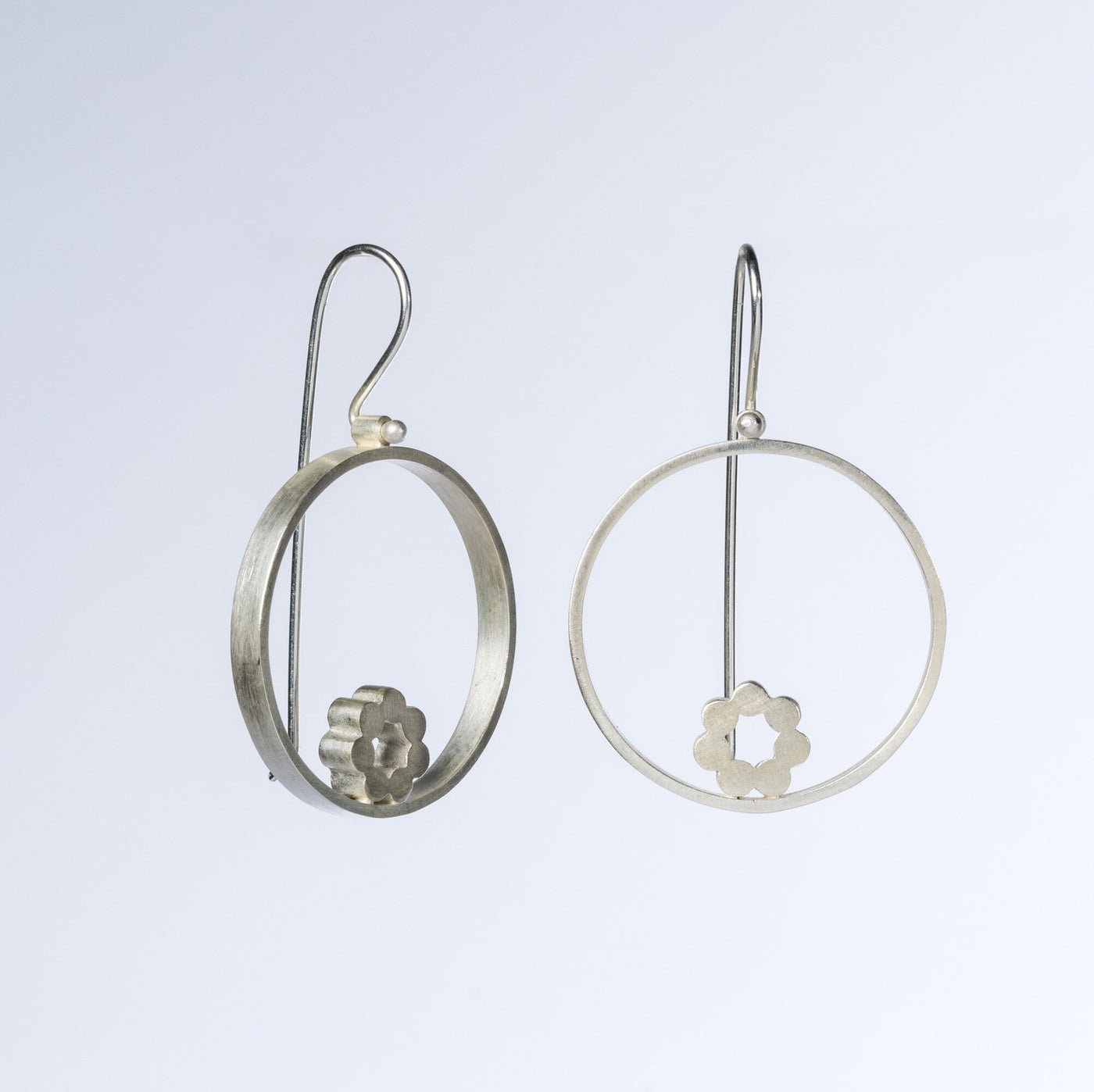 Flower Hoop Earrings