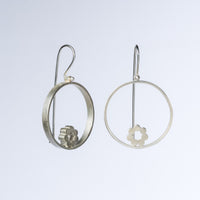 Flower Hoop Earrings