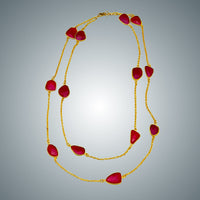 Ruby and Vermeil Necklace