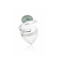 Cloud Dancer Plum Agate Ring