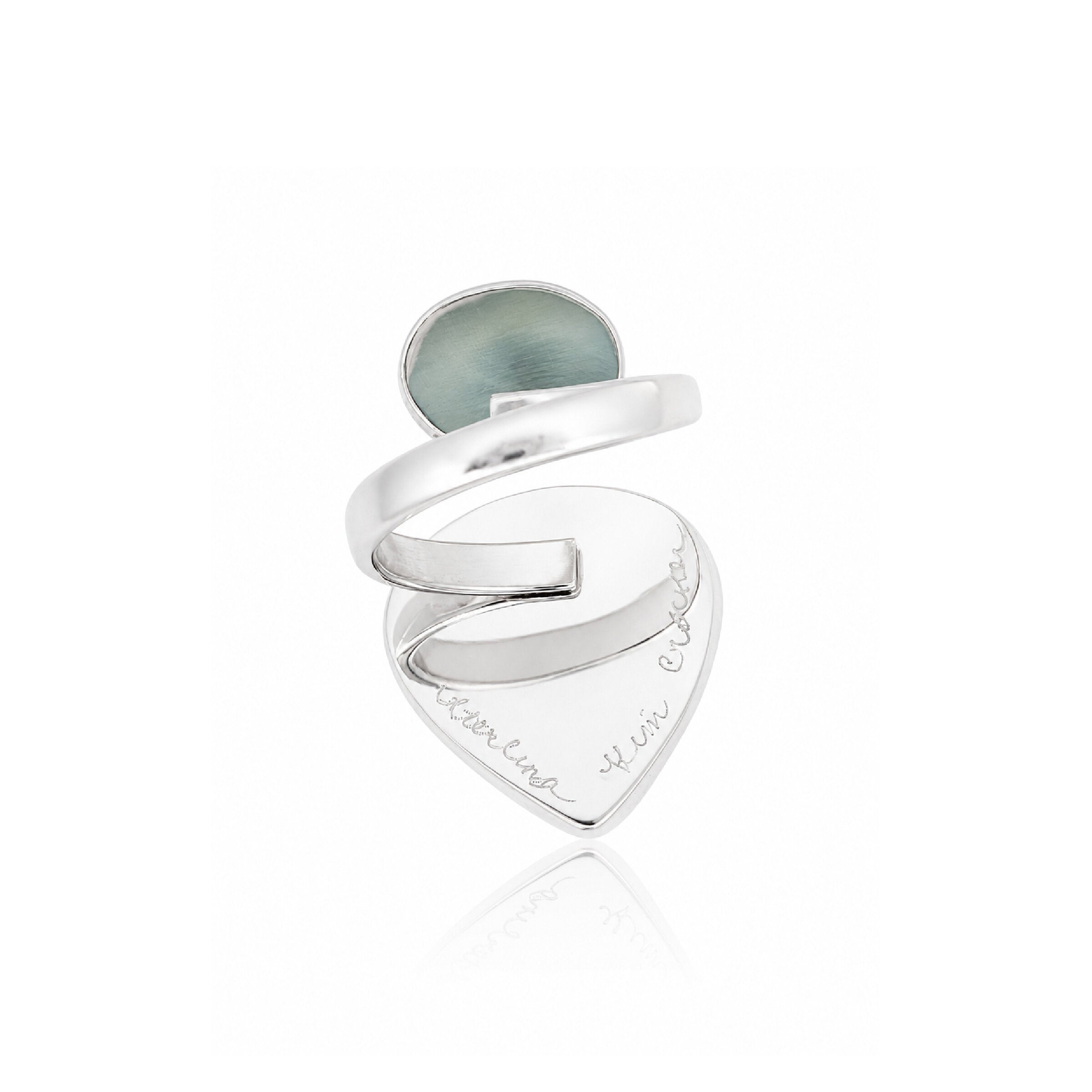 Cloud Dancer Plum Agate Ring