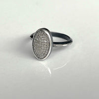 Oval Pave Diamond Ring