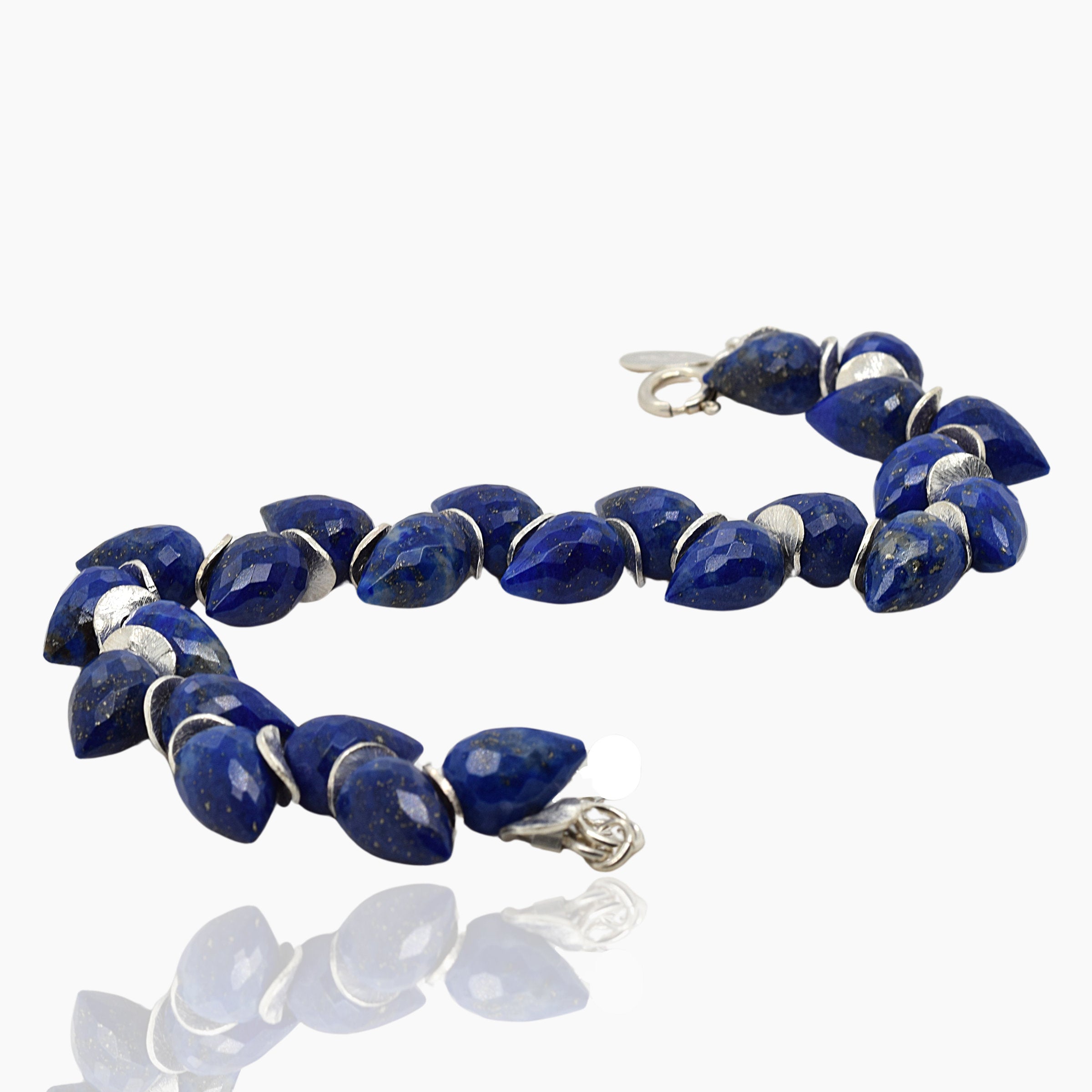 Lapis Herringbone Bracelet