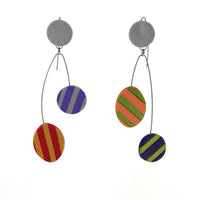 Striped Shapes & Dangles Earrings