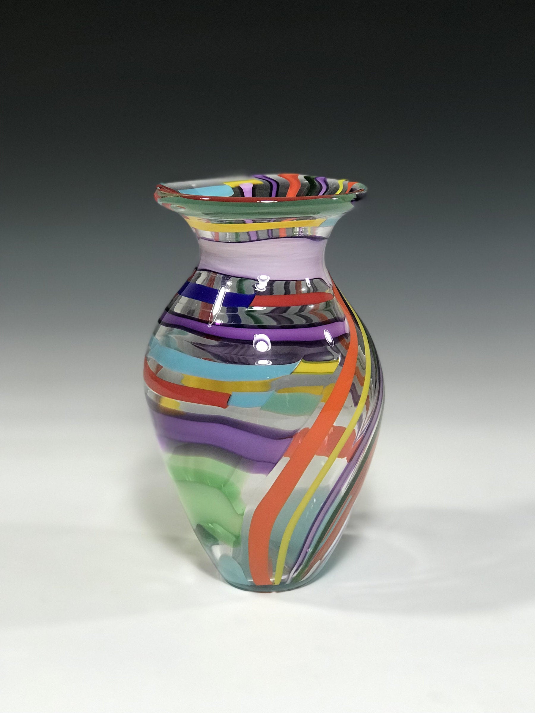 Rainbow Patchwork Vase