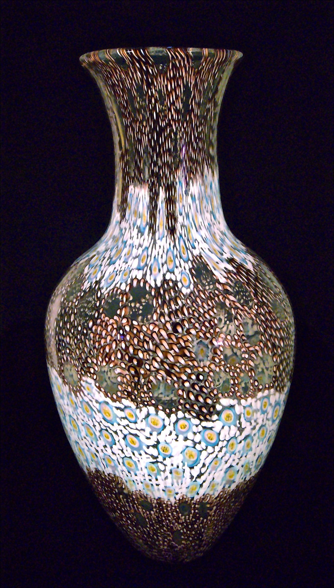 Deep Purple Broadband Murrini Vase