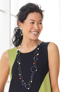 primary mix, shown with the artists coordinating dots earrings