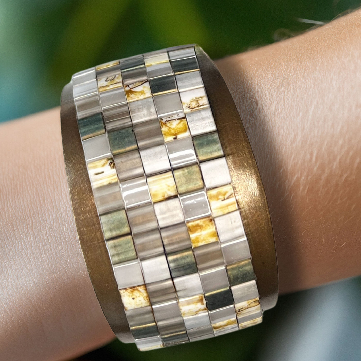 Sunlit Tiles Mosaic Cuff