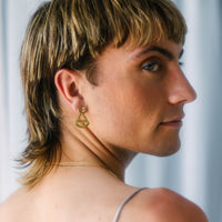Erato Earrings with Oregon Sunstones