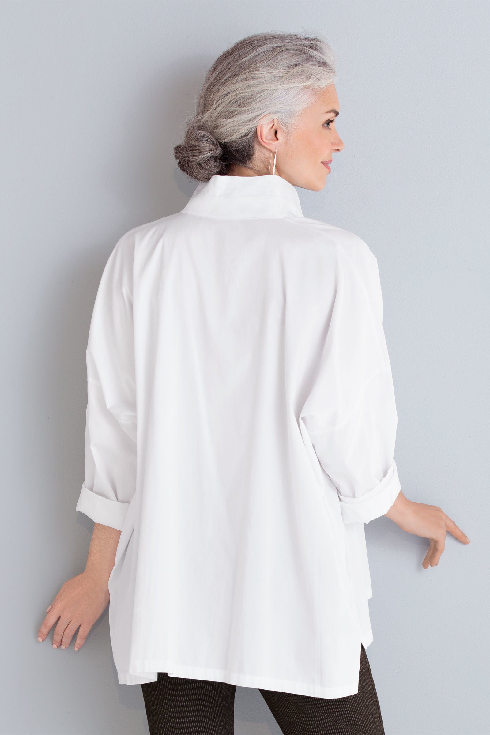 back view, white