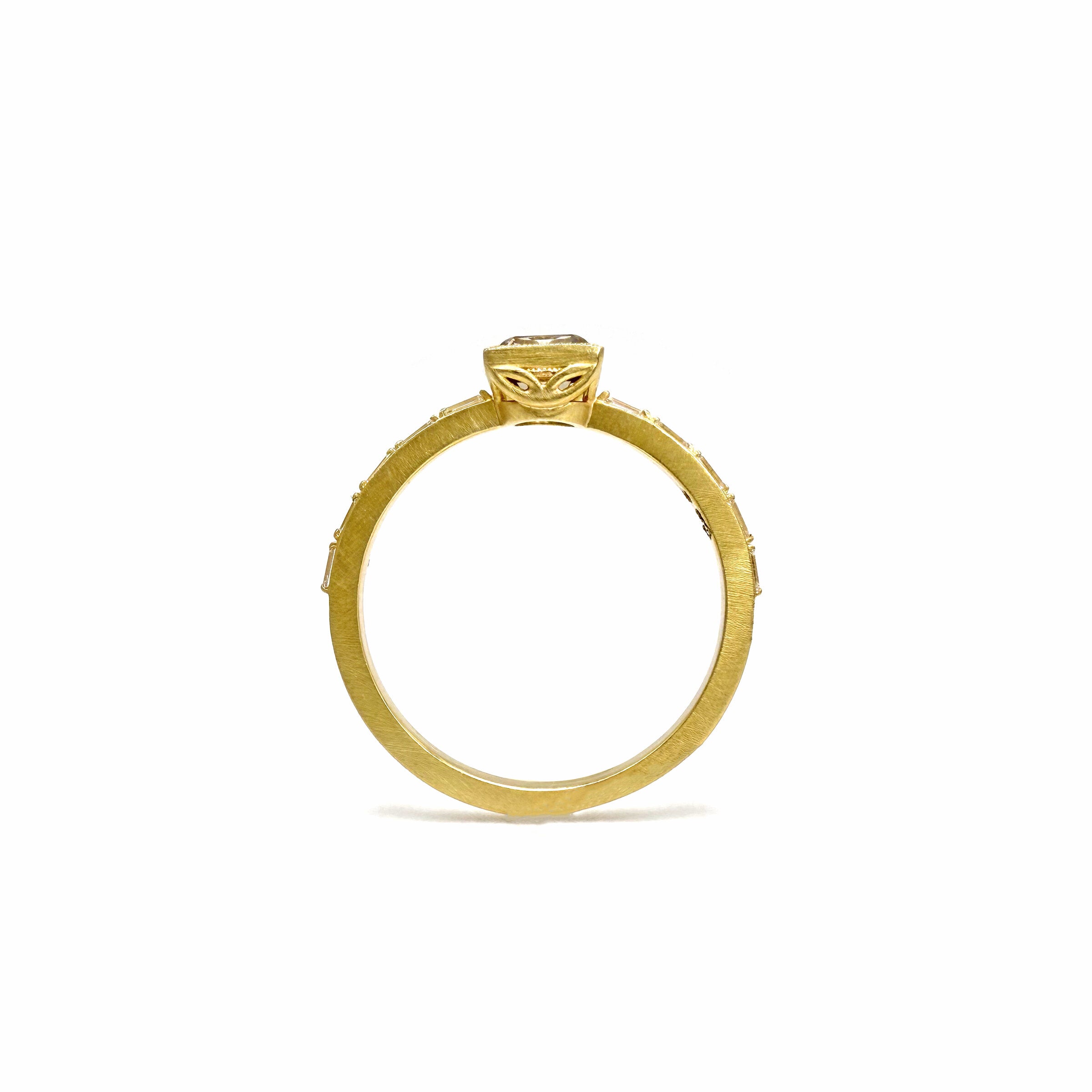 Champagne Diamond West Side Ring