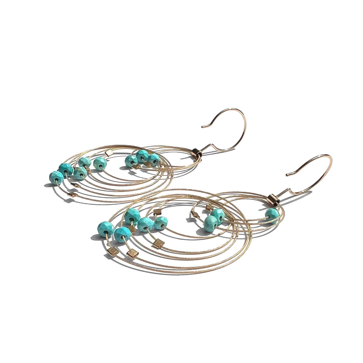 Turquoise & Gold Cable