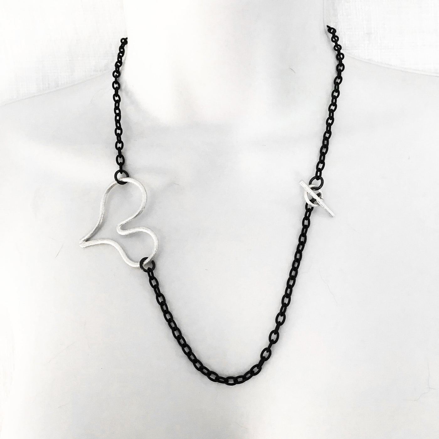 Brushed silver, 24"L