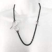 Brushed silver, 24"L