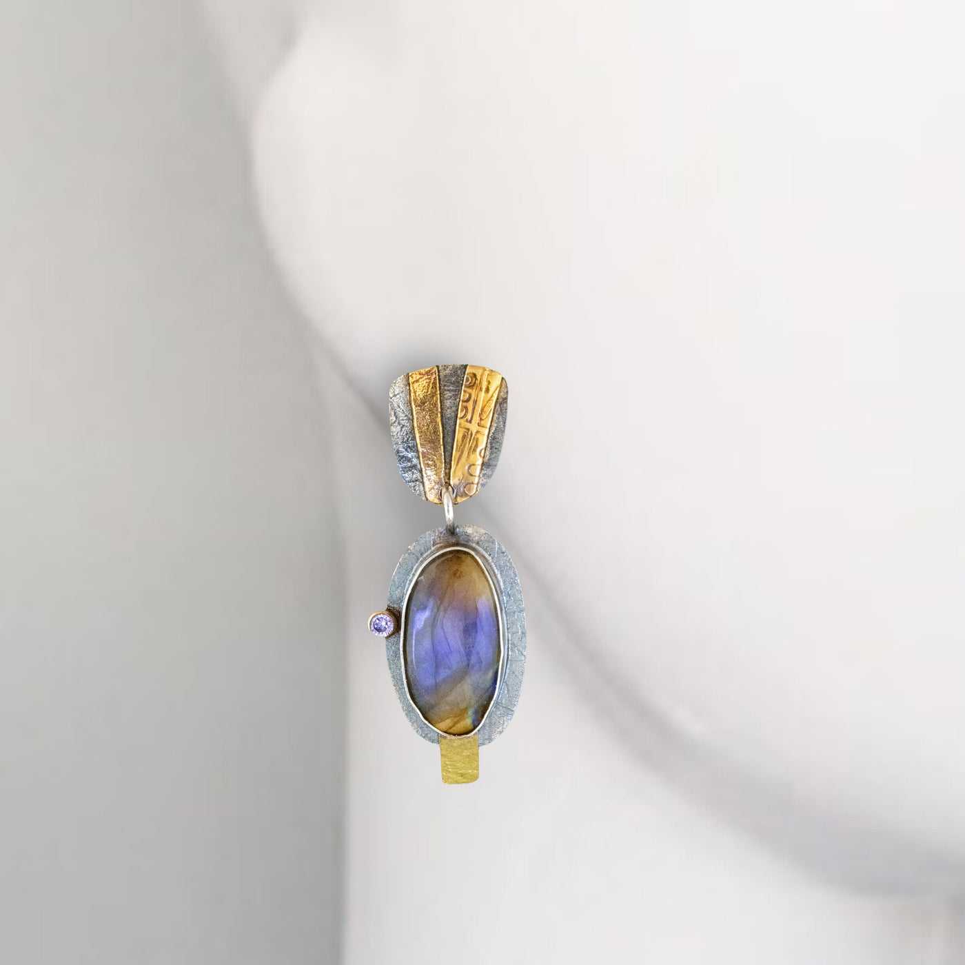 Lavender & Gold Earrings