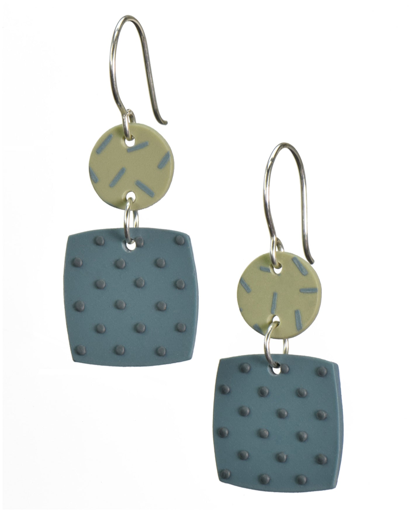 Dark teal with dots