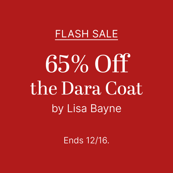 2 Days Only! Flash Sale 65% Off the Dara Coat by Lisa Bayne