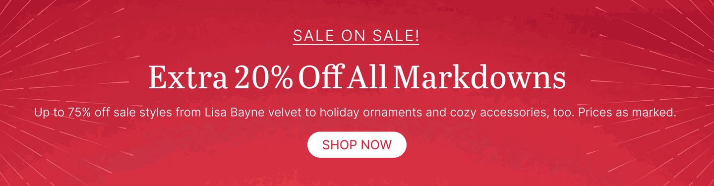 3 Days Only! Extra 20% Off All Markdowns