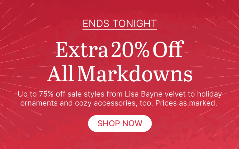 3 Days Only! Extra 20% Off All Markdowns