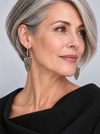 Silver Glitz Dangle Earrings