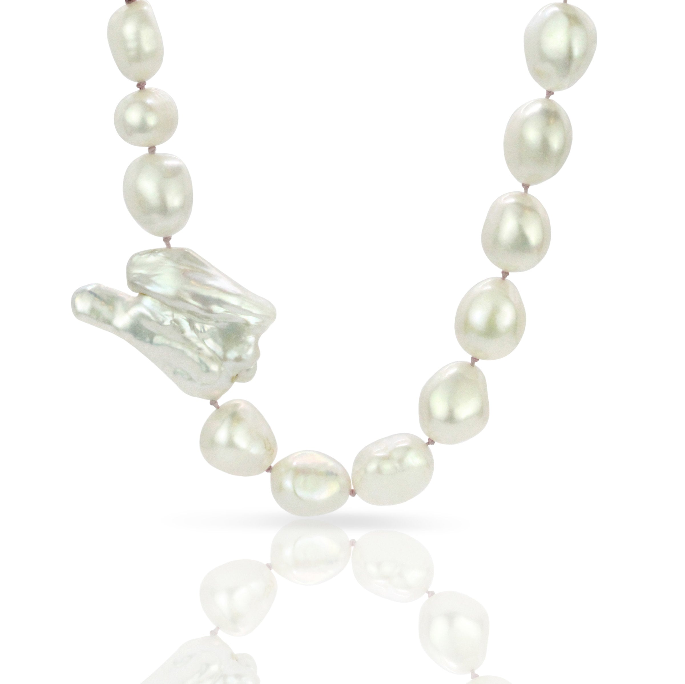 Keshi & Freshwater Baroque Pearl Necklace