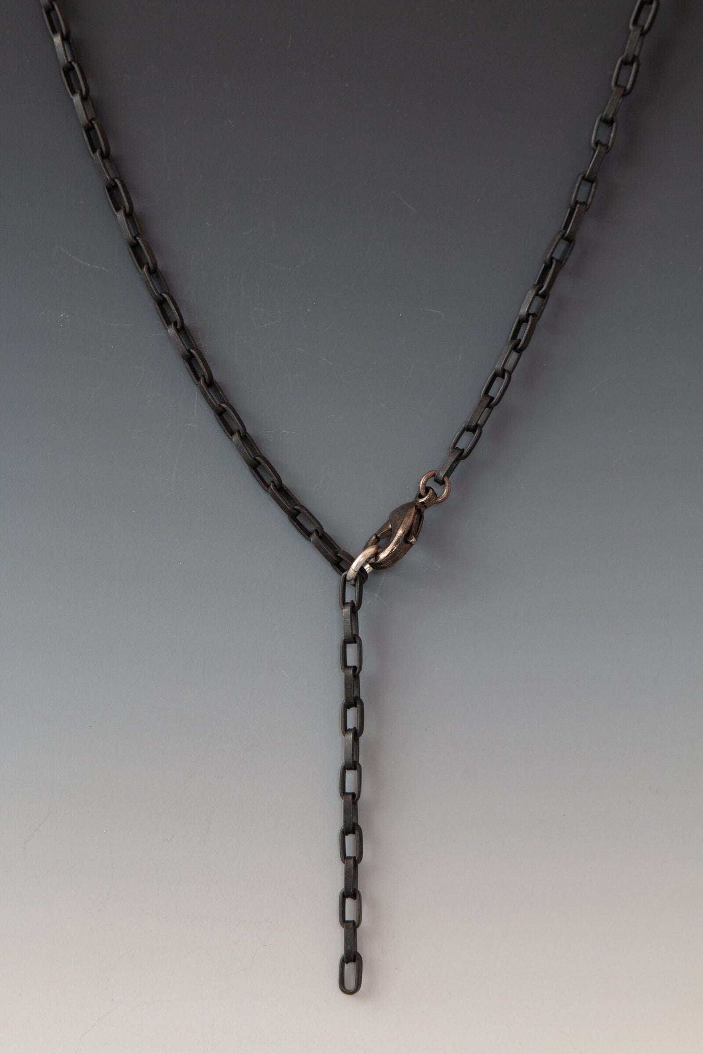 Blue Square-Circle Frame Necklace