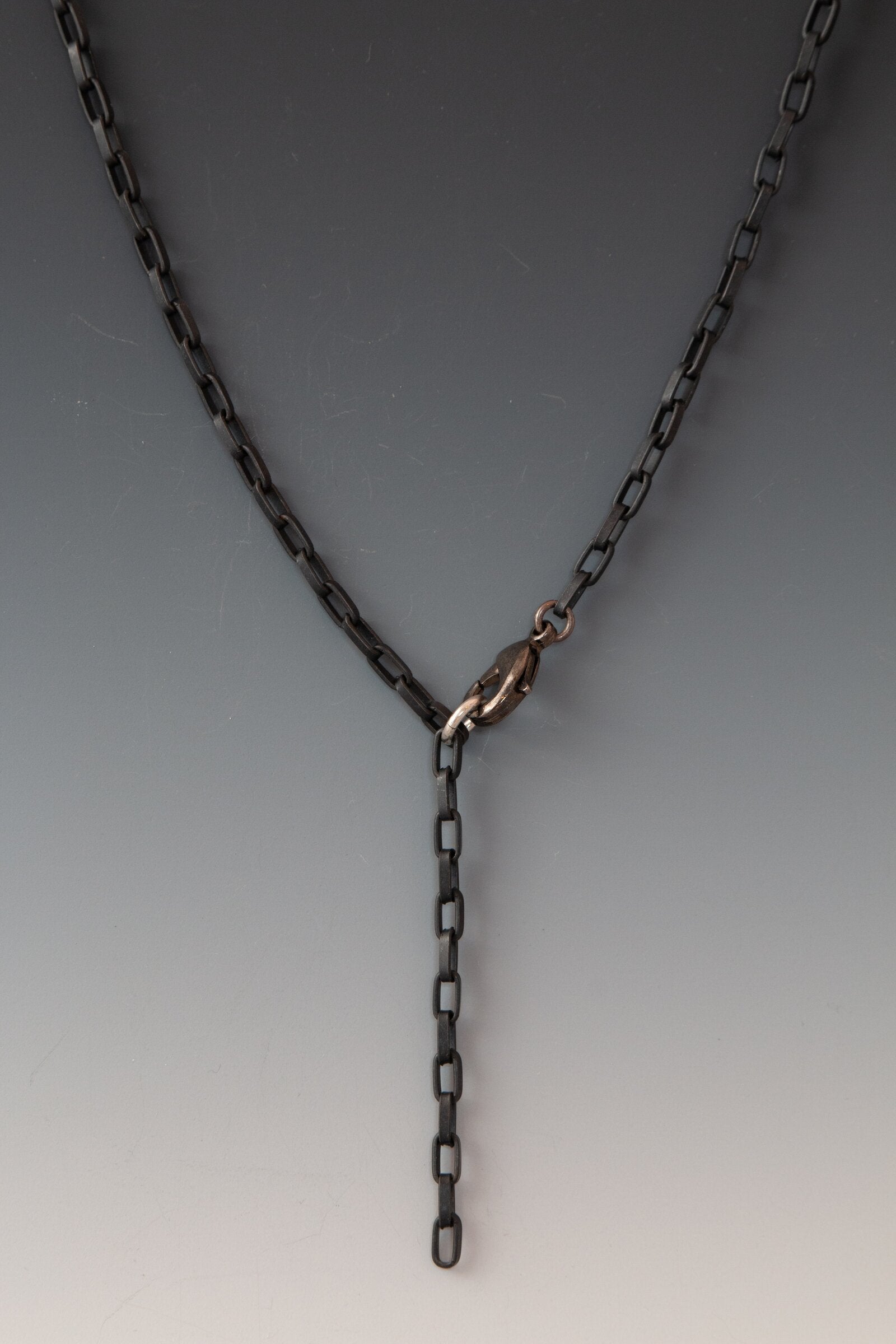Blue Square-Circle Frame Necklace