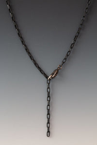 Blue Square-Circle Frame Necklace