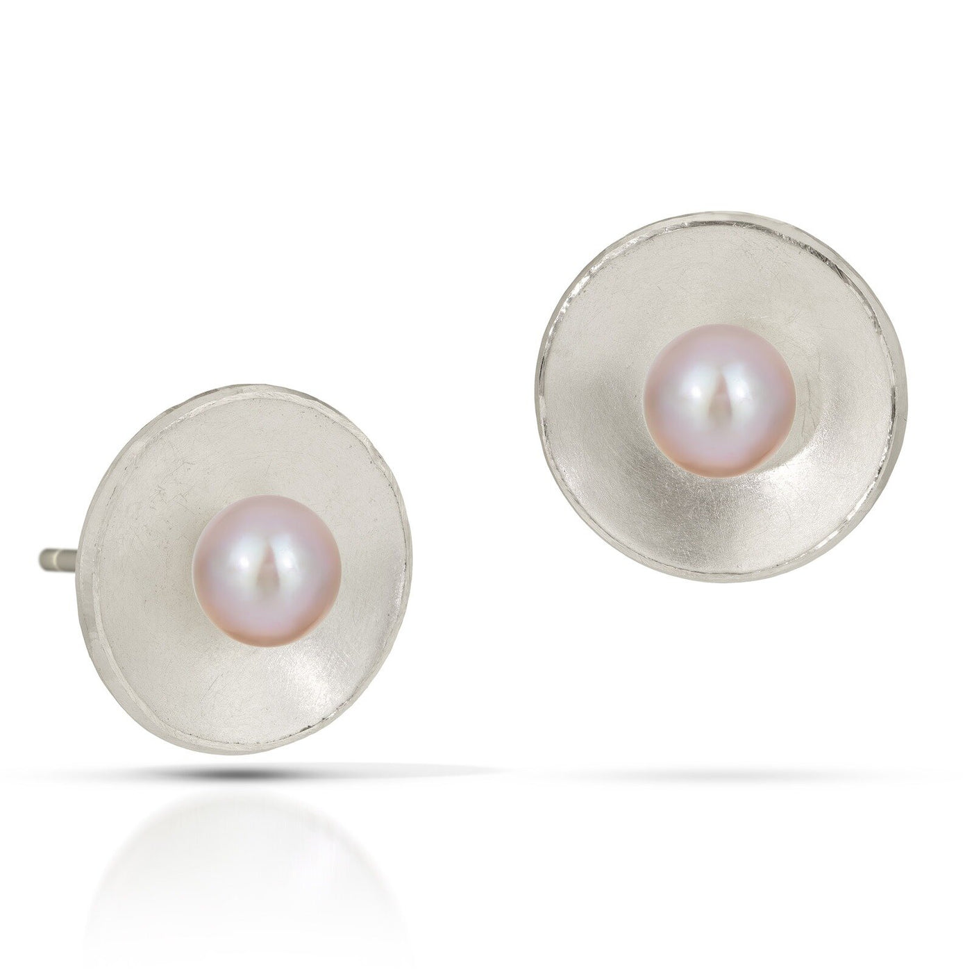 Natural Pearl, Large, Sterling Silver Posts