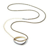 Gold Inside Oval Necklace