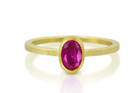 Ruby Oval Stacking Ring